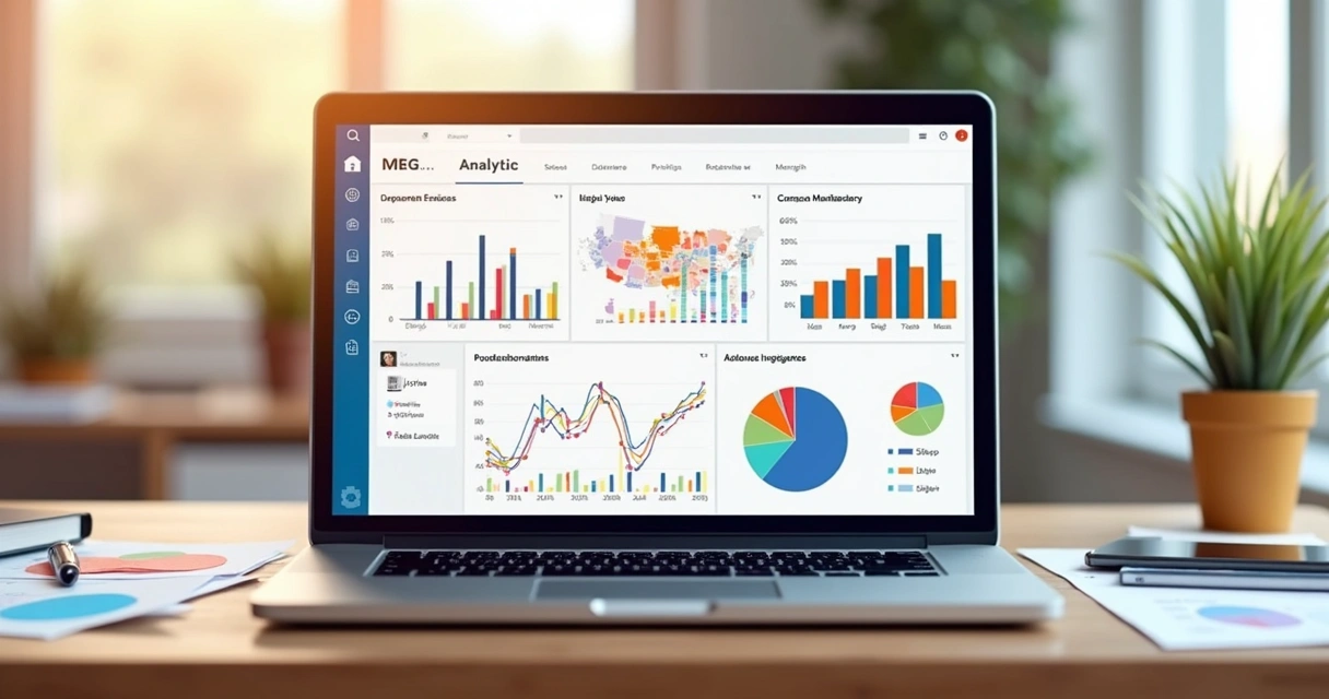 Painel de análise de dados colorido na plataforma Metabase para BI